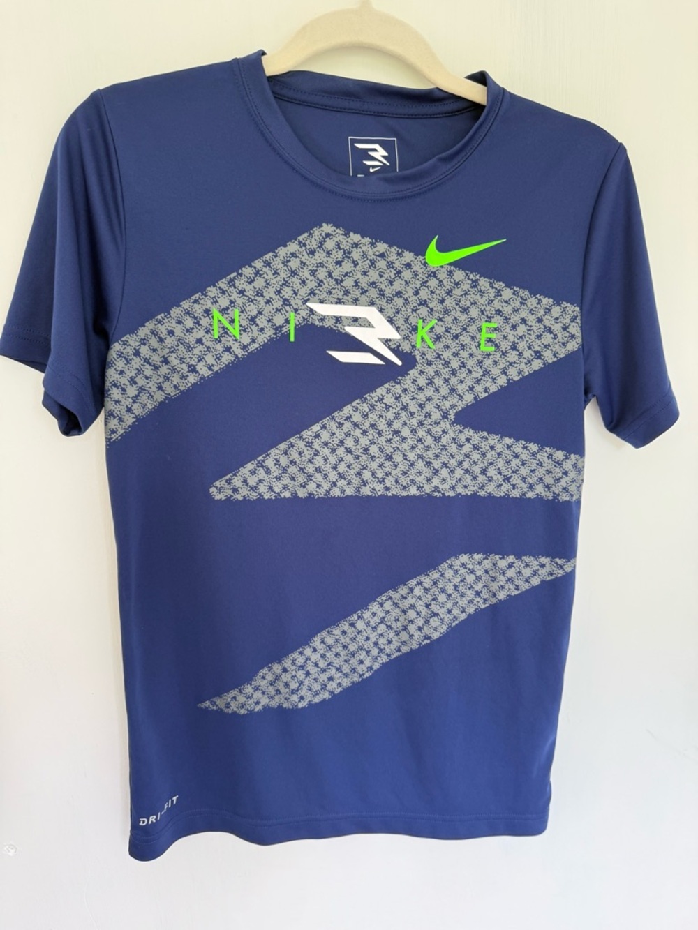 Nike Youth Large Navy Short Sleeve Graphic Dri-fit Tee